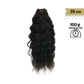 Extensiones de Pelo Natural Cosido Rizado Remy 35 cm 14" Virgin Hair