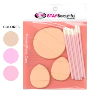 Stay Beautiful Esponja Set De Maquilla Con Aplicador
