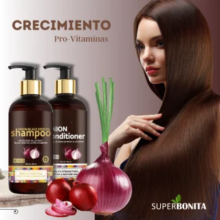 Shampo y acondicionador de cebolla roja