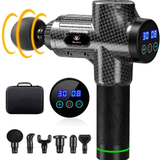 Pistola de Masaje Muscular 30 Niveles - Profesional con pantalla LCD