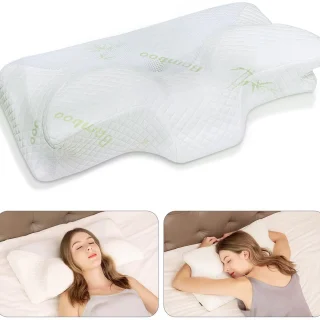 Almohada VersaSleep para dormir de lado, boca abajo y arriba Viscoelástica con funda de fibra de Bambu