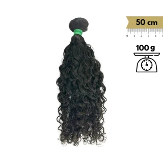 Extensiones de Pelo Virgen Asiático Cosido Rizado Remy Natural Wave 50 cm 20" Virgin Hair