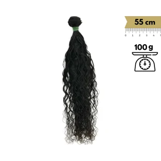 Extensiones de Pelo Virgen Asiático Cosido Rizado Remy Natural Wave 55 cm 22" Virgin Hair