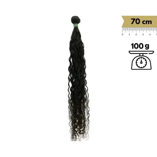 Extensiones de Pelo Virgen Asiático Cosido Rizado Remy Natural Wave 70 cm 28" Virgin Hair