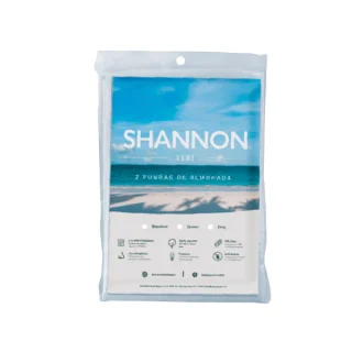 2 Cobertores de almohadas 100% algodón Shannon