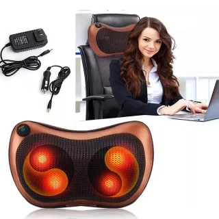 Cojin de Masaje Shiatsu con esferas y Calor  - para Auto y Oficina