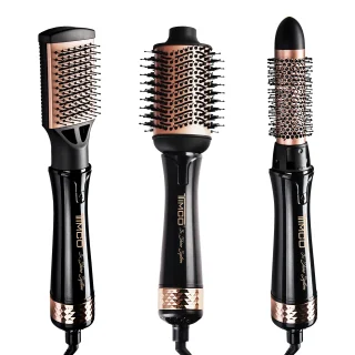 Cepillo de Aire Electrico Secadora de Cabello 3 Cabezales Intercambiables Timco AJ-819