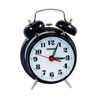 Reloj Despertador de Cuerda Metálico Decorativo Timco AL-8023 N