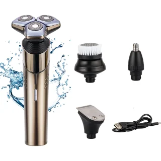 Rasuradora Electrica Recargable 4 en 1 Resistente al agua IPX7 Uso Humedo o Seco Timco BSK311