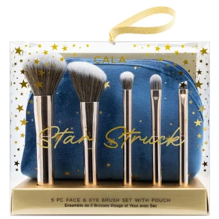 Cala Star Struck 5PC Face & Eye Brush Set + Pouch