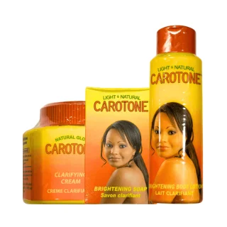 Carotone Pack 3 en 1 – Crema, Jabón y Loción Iluminadora (Sin Hidroquinona)