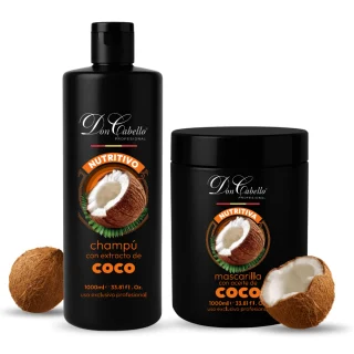 Don Cabello pack capilar coco nutritivo con champú y mascarilla 2x1000 ml