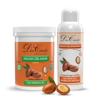 Don Cabello pack capilar keratina y argán hidratación intensa 2x1000 ml