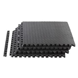 Esterilla de Fitness y Ejercicios Gimnasio Puzzle INDIGO 4 Unidades 60*60*2 cm Negro