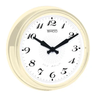 Reloj de Pared Analógico Estilo Contemporáneo Marco de Aluminio Cubierta de Vidrio Timco HYW118B