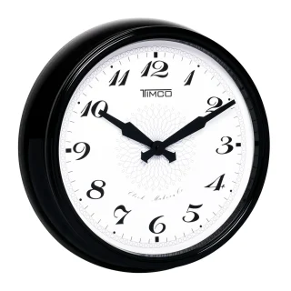 Reloj de Pared Analógico Estilo Contemporáneo Marco de Aluminio Cubierta de Vidrio Timco HYW118N