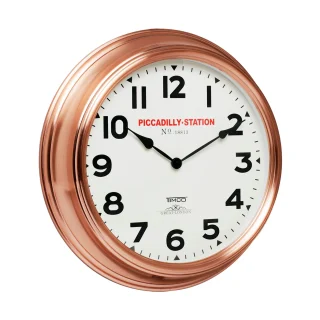 Reloj de Pared Analógico Estilo Retro Marco de Cobre Timco HYW121