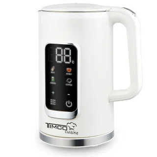 Tetera Electrica Digital con Control de Temperatura 1.7 L Jarra Eletrica para calentar agua Timco JE8723DB
