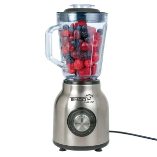 Licuadora Vaso de Vidrio 1.5 L 2 Velocidades Pica Hielo Acero Inoxidable Timco LICX921