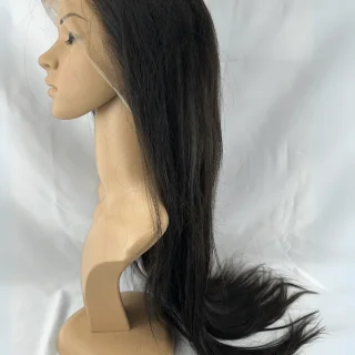 Peluca de Cabello Virgen Liso Natural 28” – HD Lace Frontal, Pre-Estilizada, Sin Pegamento, Densidad 200%+, Brillo Natural