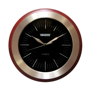 Reloj de Pared Analógico Madera con Acero inoxidable Timco RA-70N