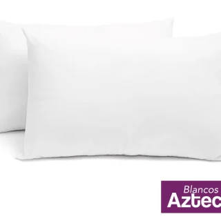 Almohadas 2 Pack Estándar Microfibra Media. Blancos Azteca.
