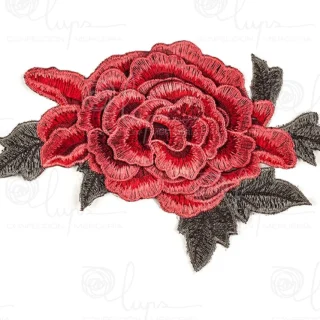 APLICACION BORDADA ROSA CHICA