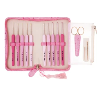 SET CROCHET ETIMO ROSE LACE FULL